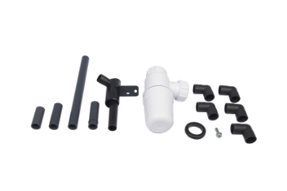 Toon details van S. condensafvoer D20 (pvc), incl. sifon Allure Downflow Afbeeldingen van S. condensafvoer D20 (pvc), incl. sifon Allure Downflow
