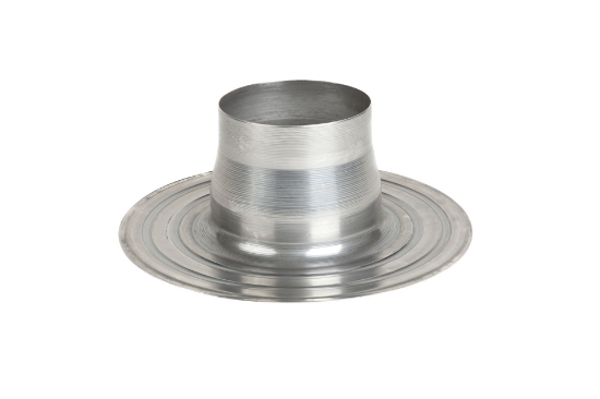 Picture of Aluminium plakplaat t.b.v. ventilatiedakdoorvoer D125, en t.b.v. rookgas D80/125
