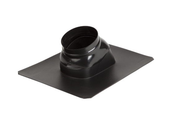 Picture of Bitumen en Lei (ook voor rieten dak) pan, verstelbaar van 25-45 graden, D125, ook t.b.v. rookgas D80/125
